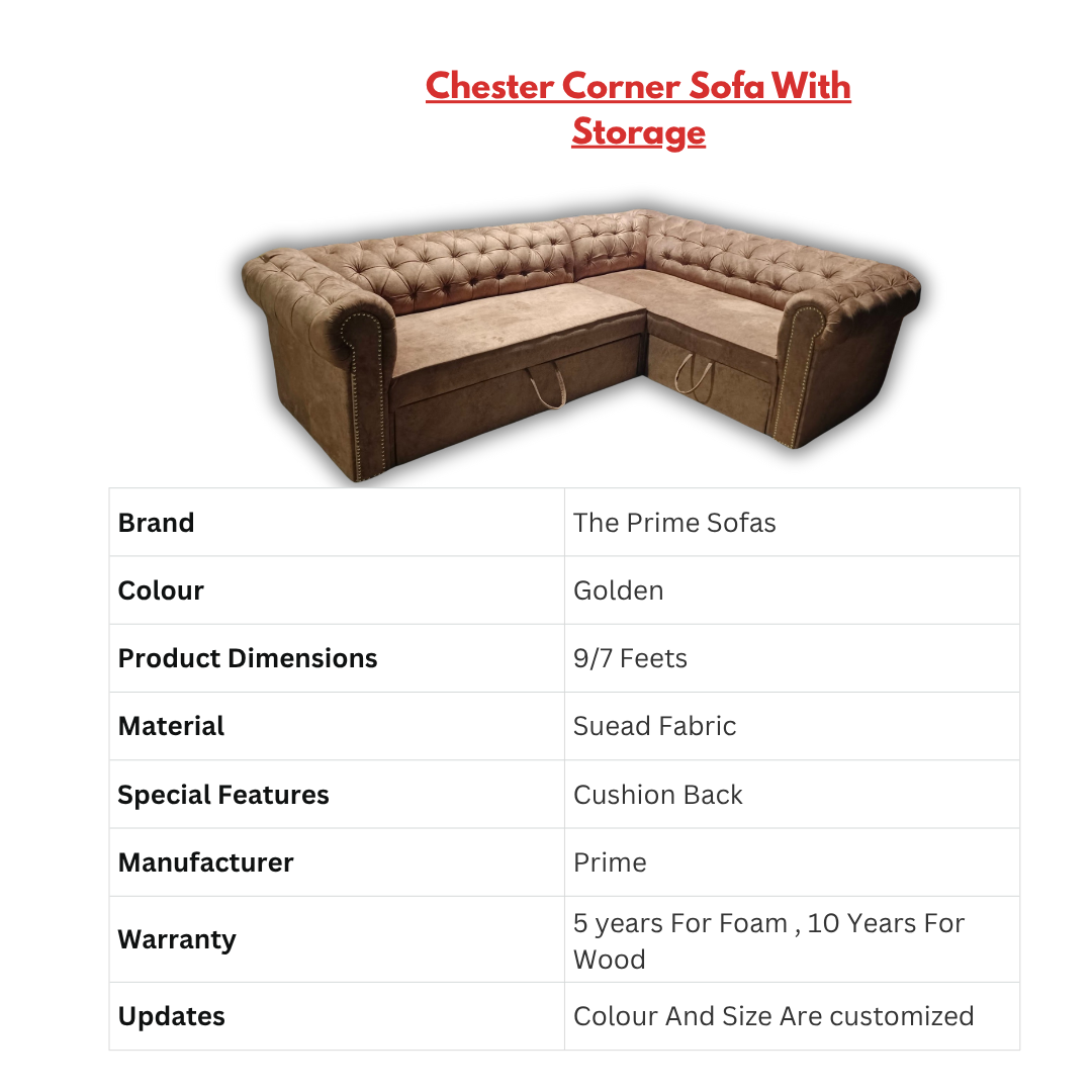 Chester Corner  Sofa With Storage