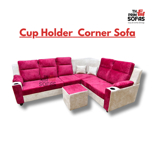 Cup Holder Corner Sofa