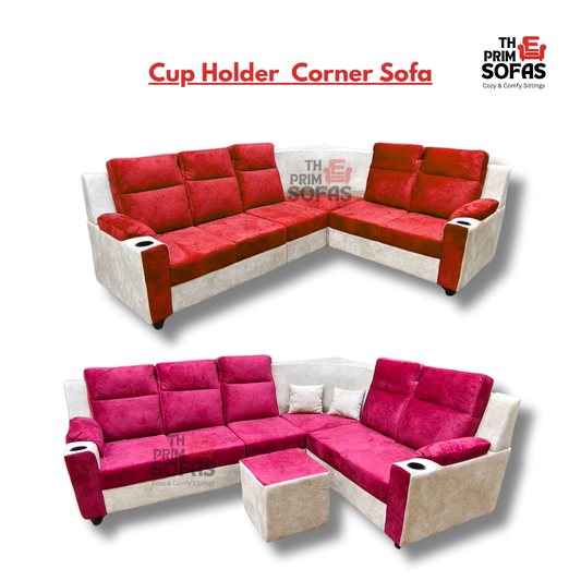 Cup Holder Corner Sofa
